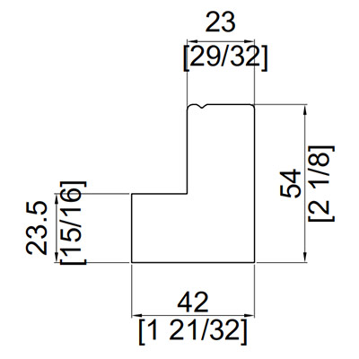 Small L no cap W4025-54